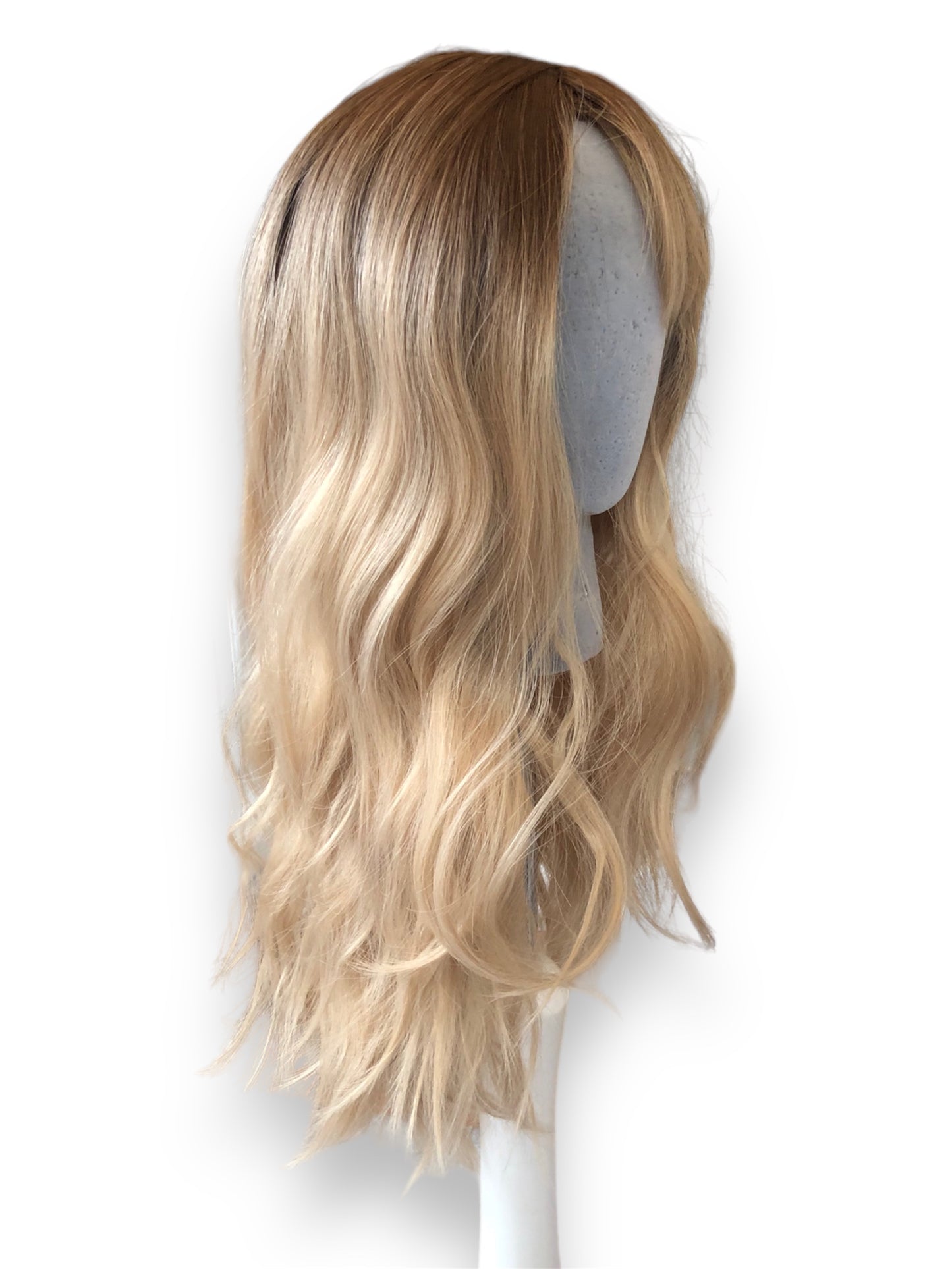 Variety Ladies Long Wavy Shadow Root Blonde Wig