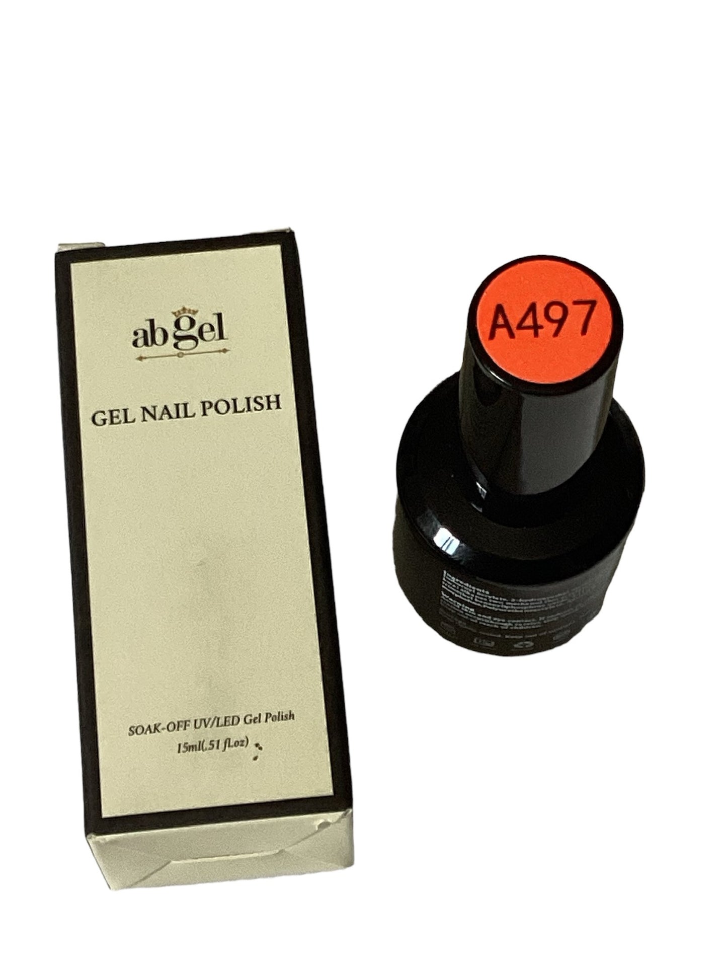 ab gel Gel Nail Polish, 15ml Orange Colour Soak Off Gel Professional UV LED