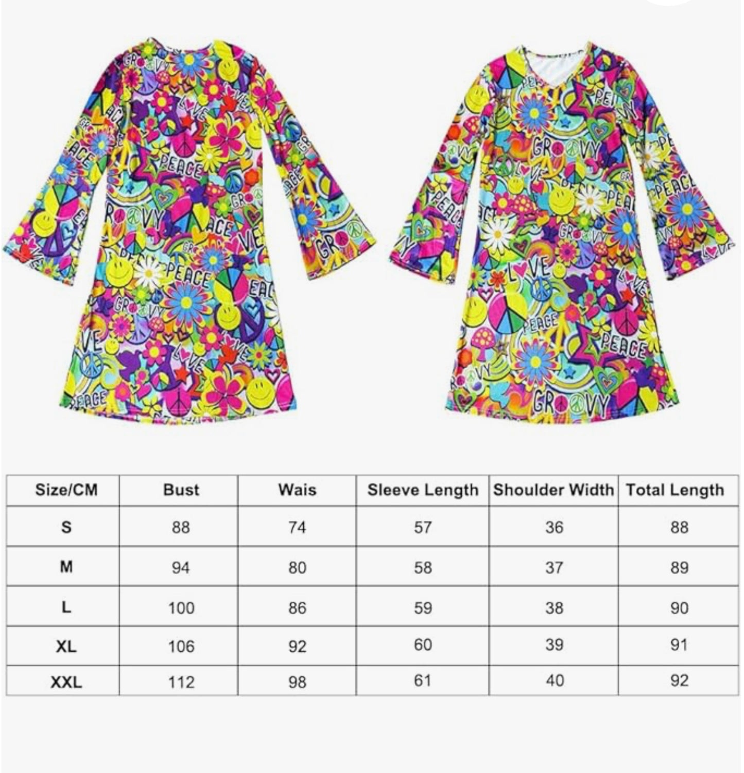 Women's 60s 70s Hippie Dress & Accessories