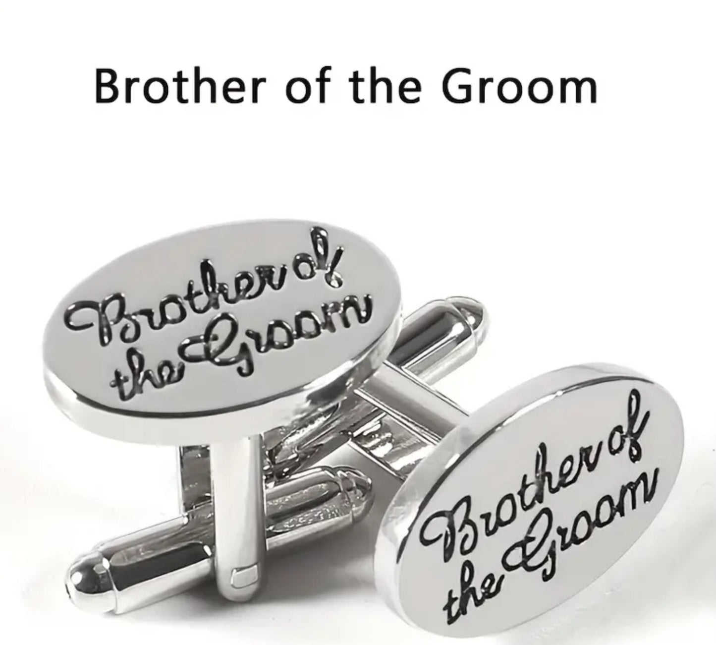 Fashionable Wedding Lettering Cufflinks Brother of the Groom