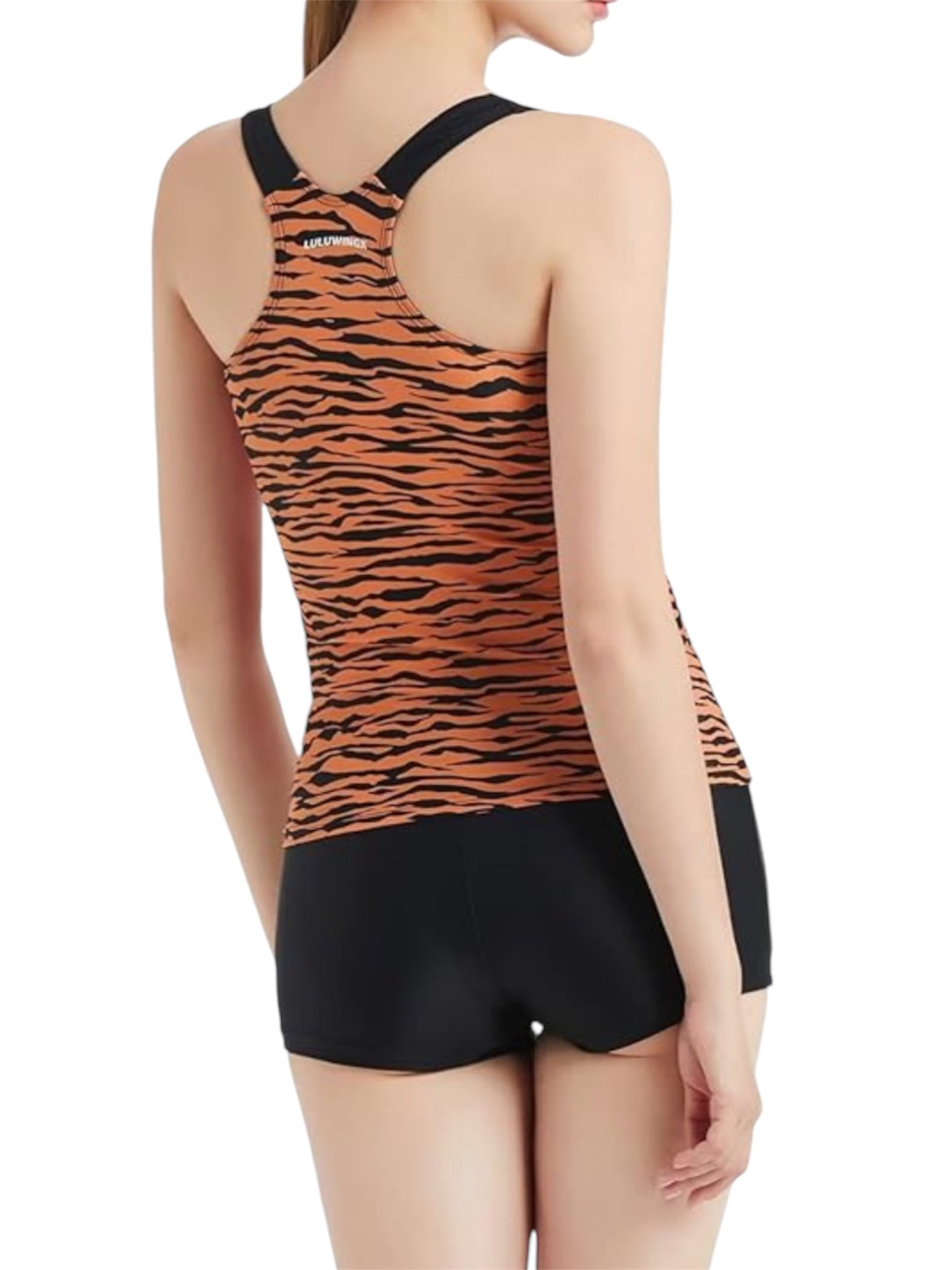 LULUWINGX Women Tankini Swimwear Two Pieces Racerback Bathing Suit