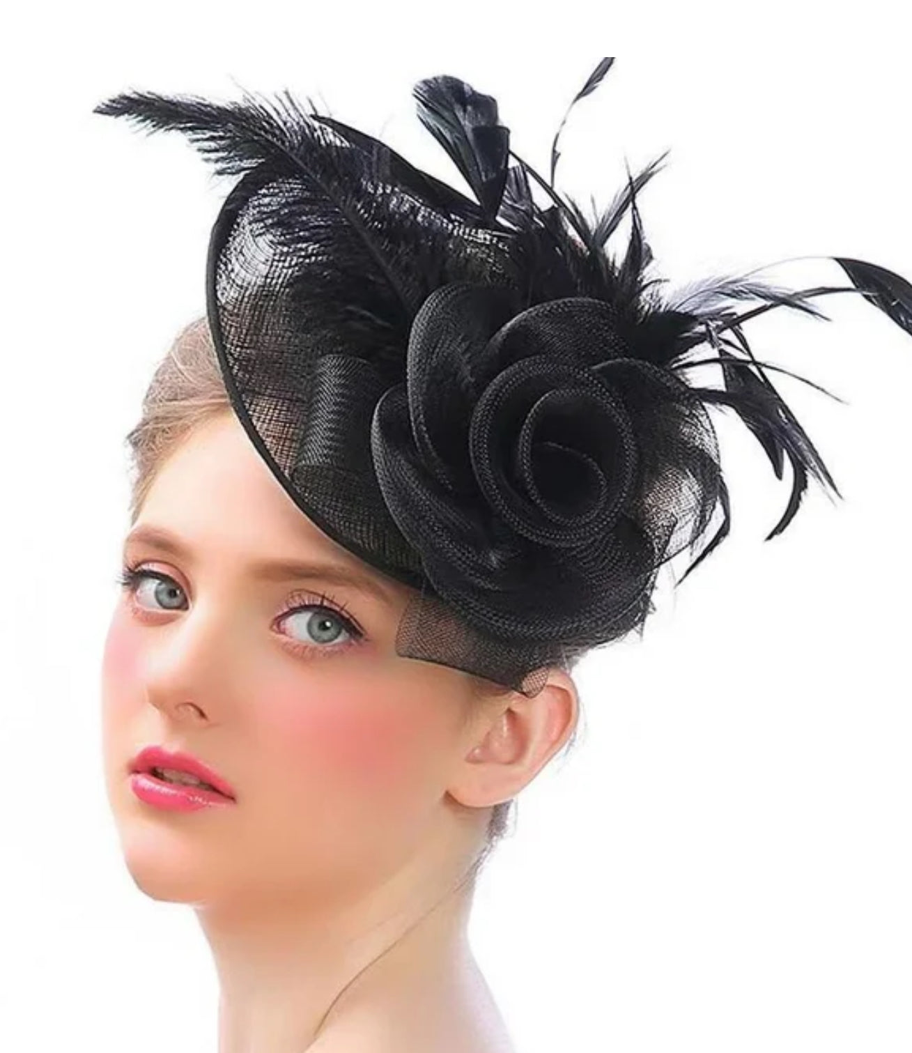 Floris Linens Navy Blue Fascinator