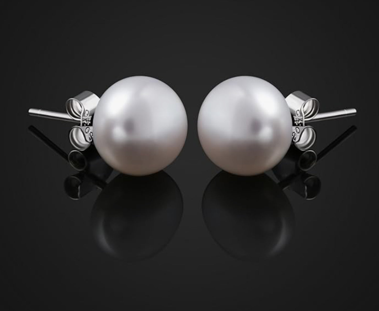 Fashion Pearl Button Ball Stud Earrings