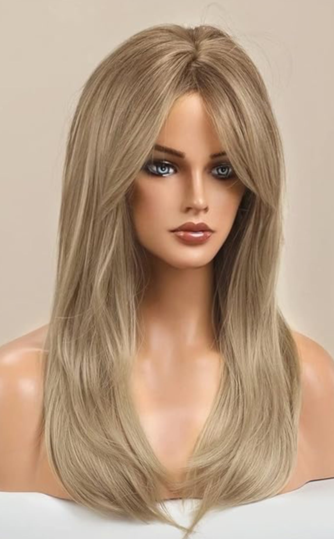 Honygebia Dark Blonde Wig with Fringe