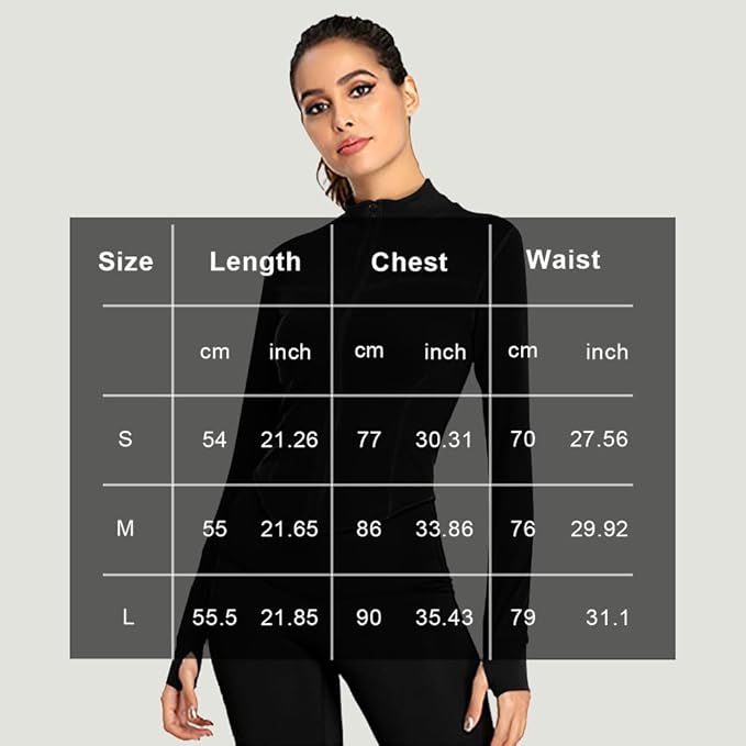 flintronic Womens Running Slim Fit Breathable Activewear Zip Up Jacket