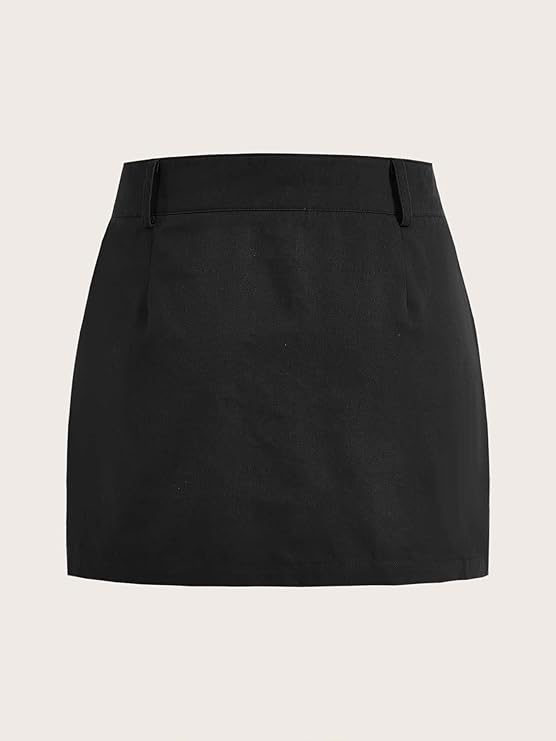 Gorglitter Women's High Waist Bodycon Cargo Mini Skirt
