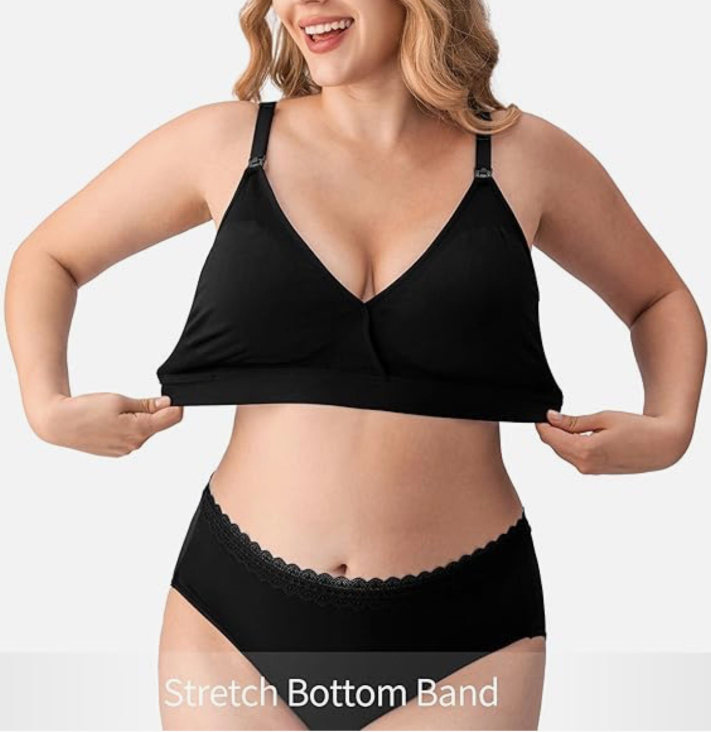 Angelhood Nursing Bra Womens Maternity Breastfeeding Bras pack of 2