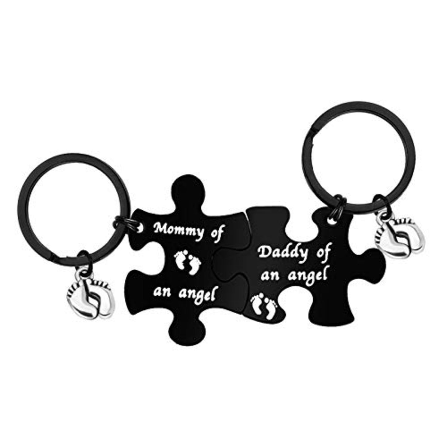 Mommy/Daddy Black Sympathy Gift Memorial Keyring