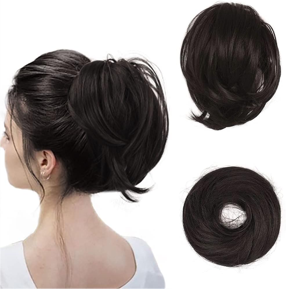 BARSDAR Messy Hair Bun Synthetic Extension Scrunchies