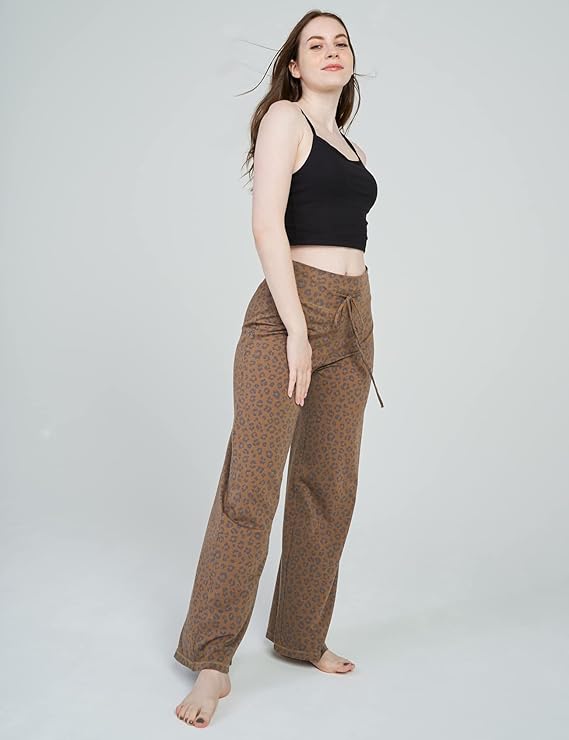 Women's Wide Leg Loose Fit Lounge/ Pajama Pants With Pockets