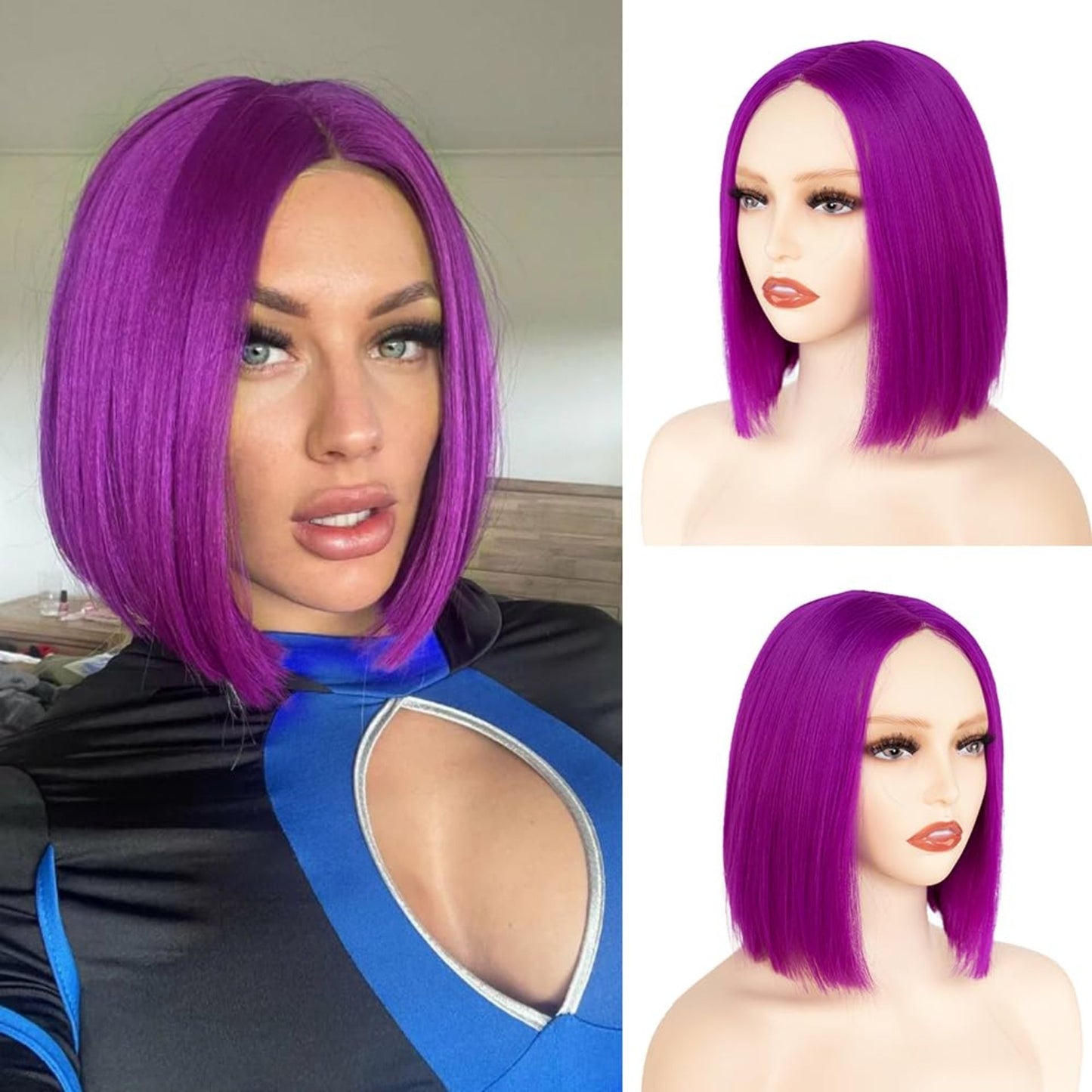 iShine Purple Bob Wig