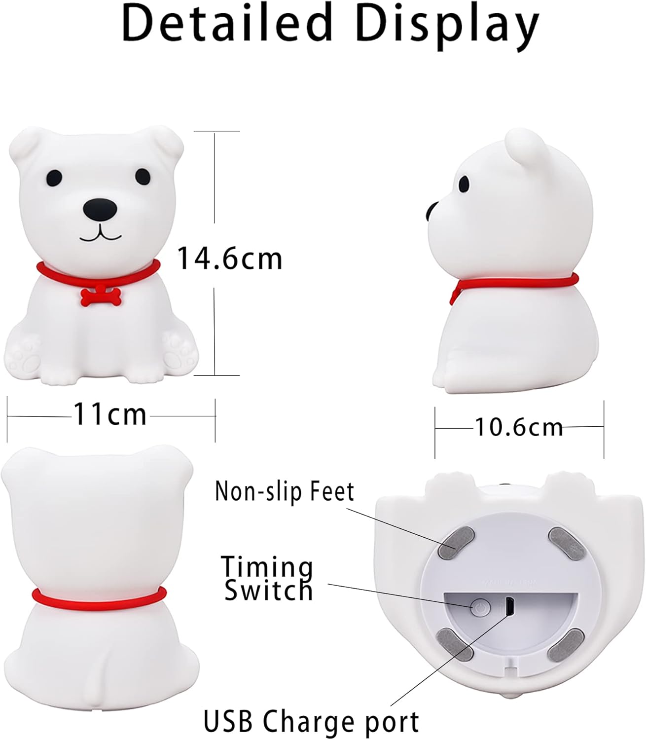 Cute Pet Dog Table Lamp, LED Animal Night Light