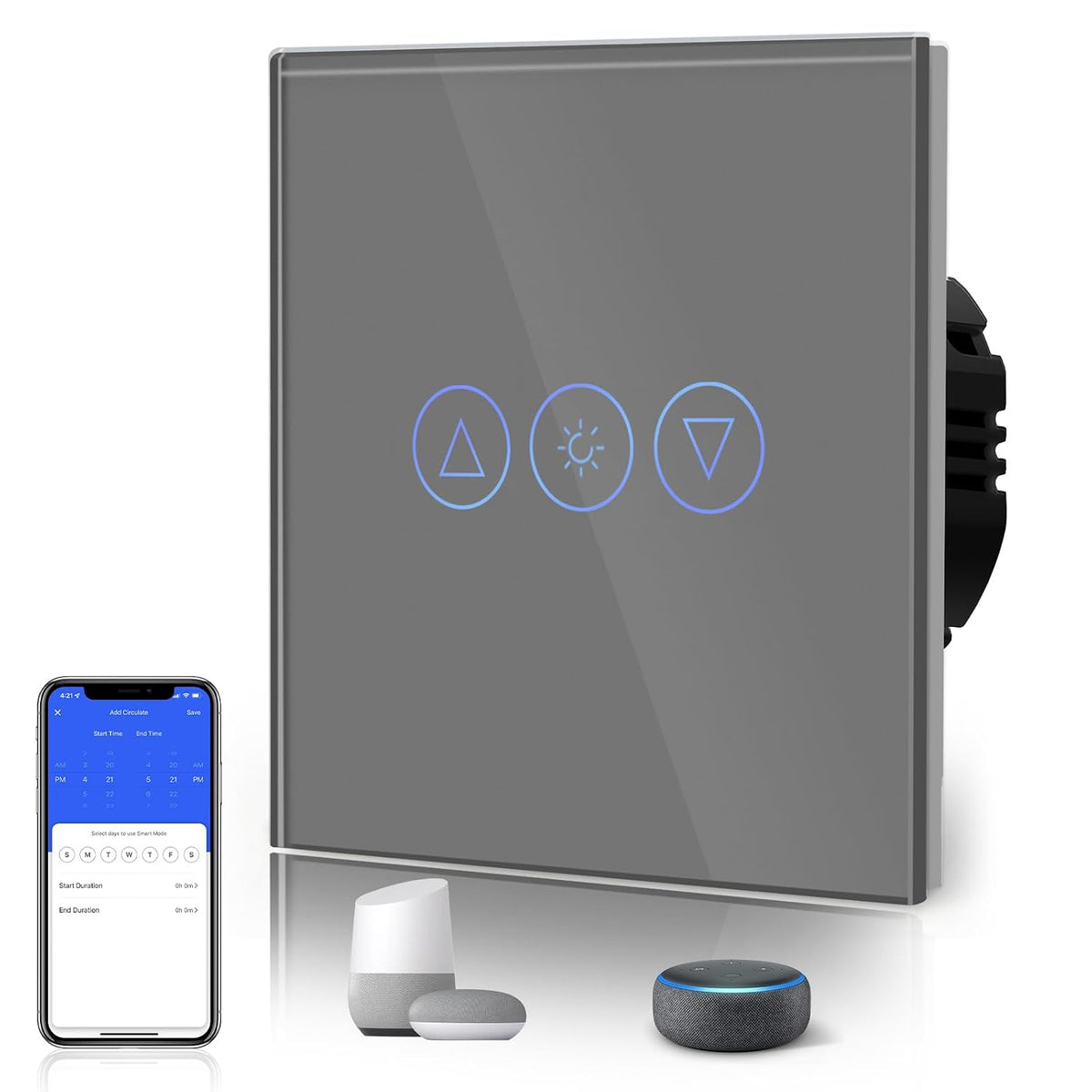 BSEED Smart Dimmer Switch Glass Touch Panel