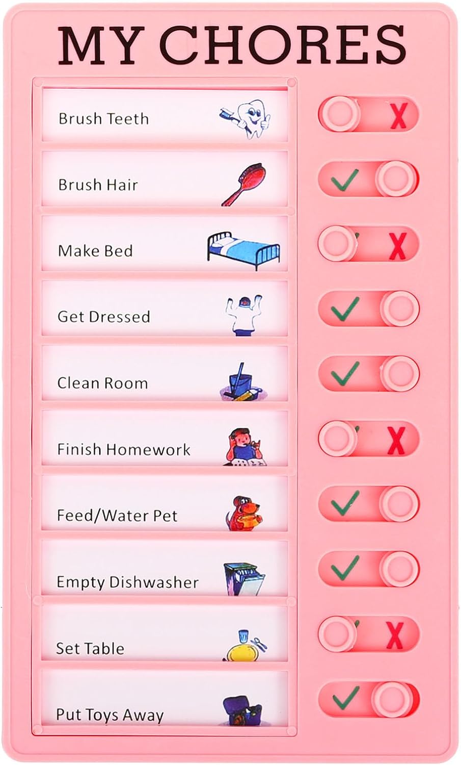 My Chores Chart Checklist - pink