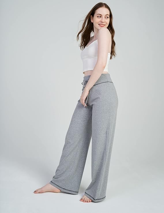 Women's Wide Leg Loose Fit Lounge/ Pajama Pants With Pockets