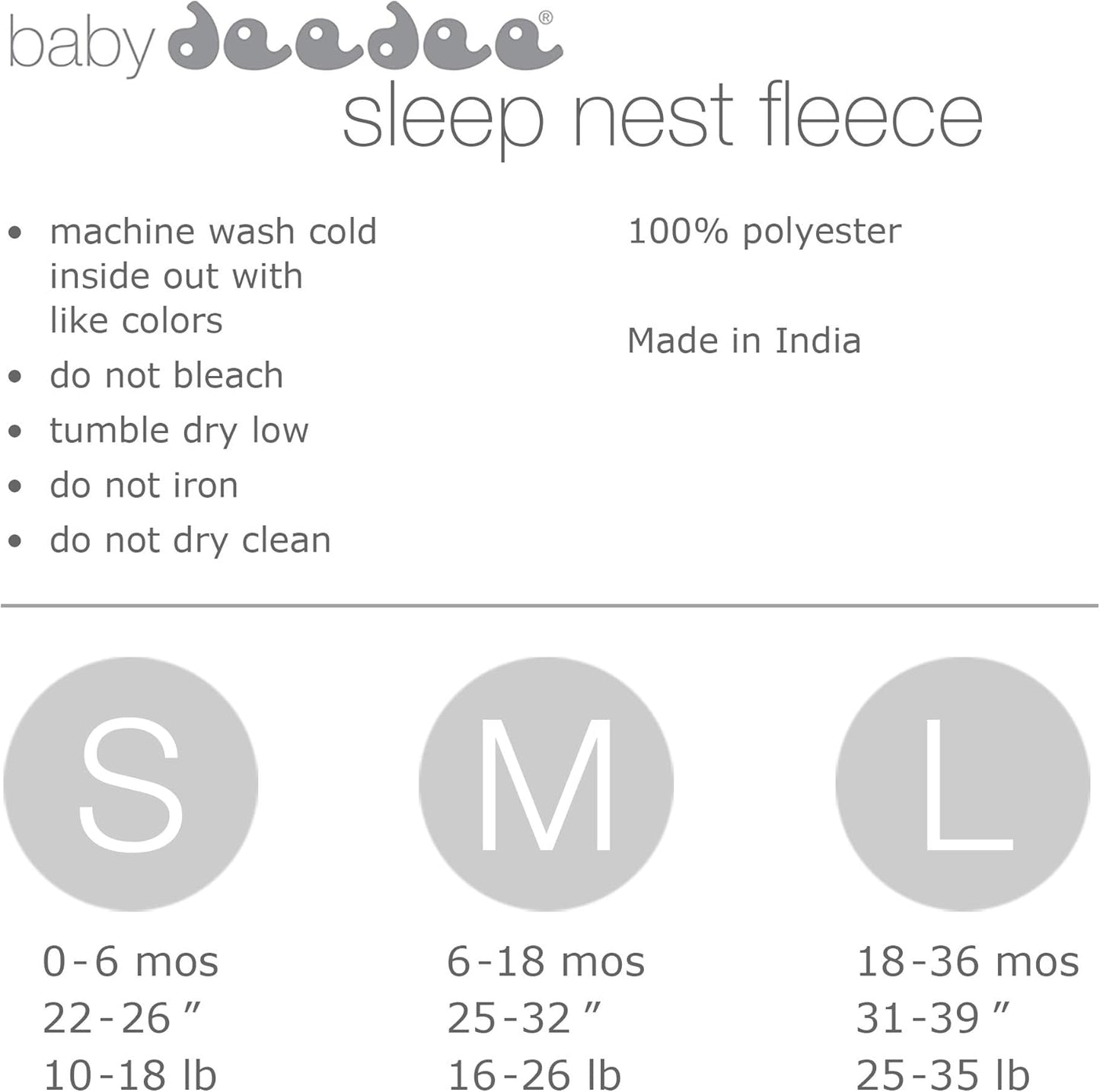 Baby DeeDee fleece sleep nest