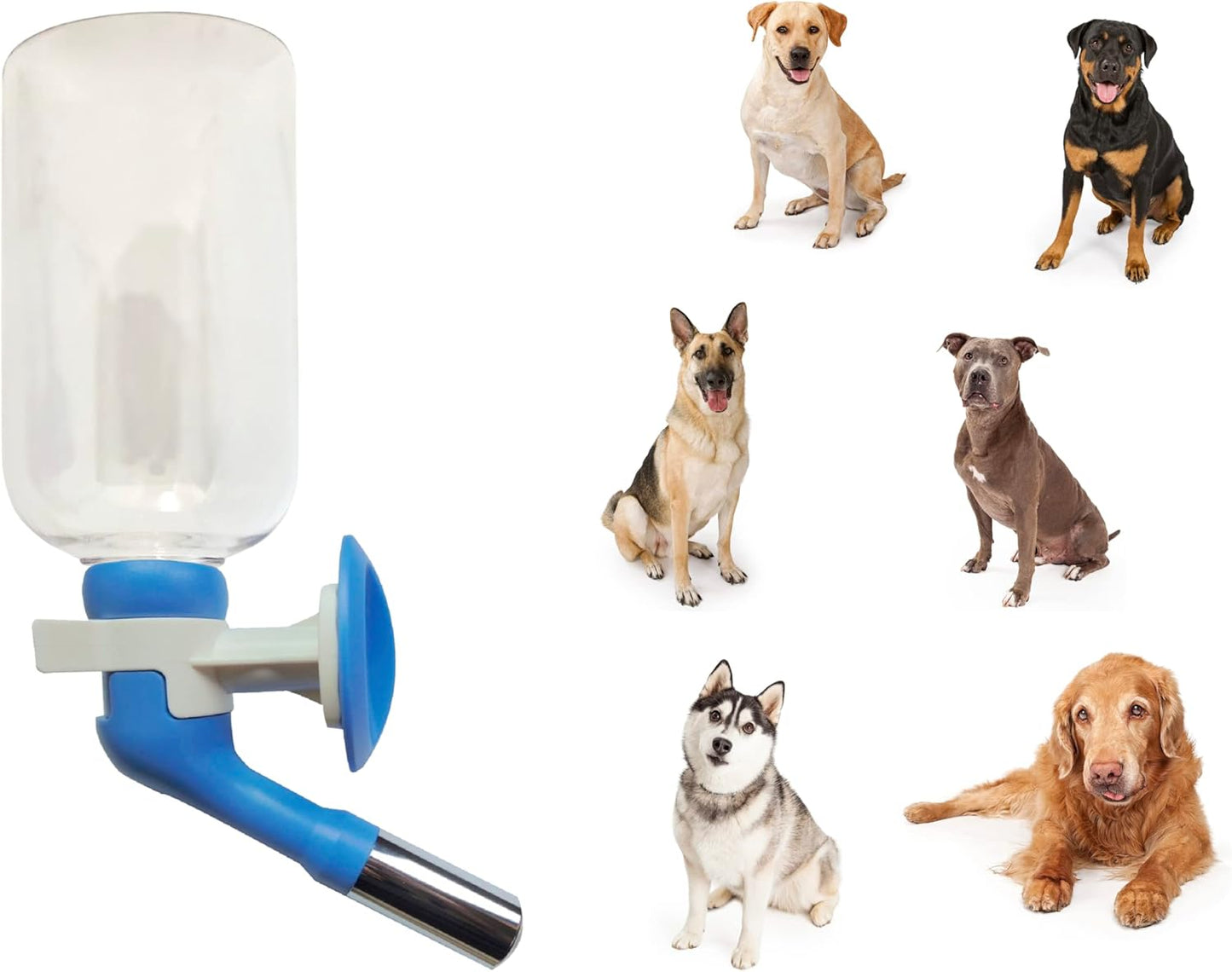 Choco Nose Patented No-Drip Water Bottle 500ML Nozzle 22mm, Blue