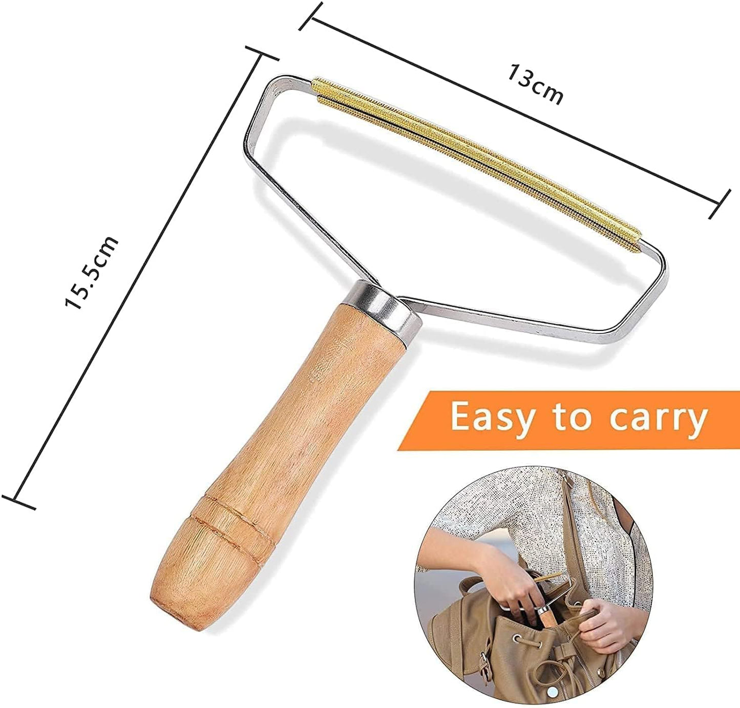 Wooden Handle Lint Roller