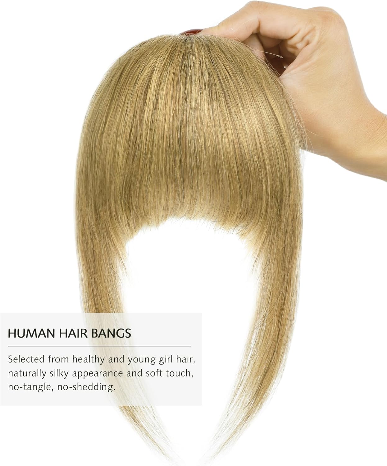 Clip in Human Hair Extensions Fringe Bang Pieces for Women