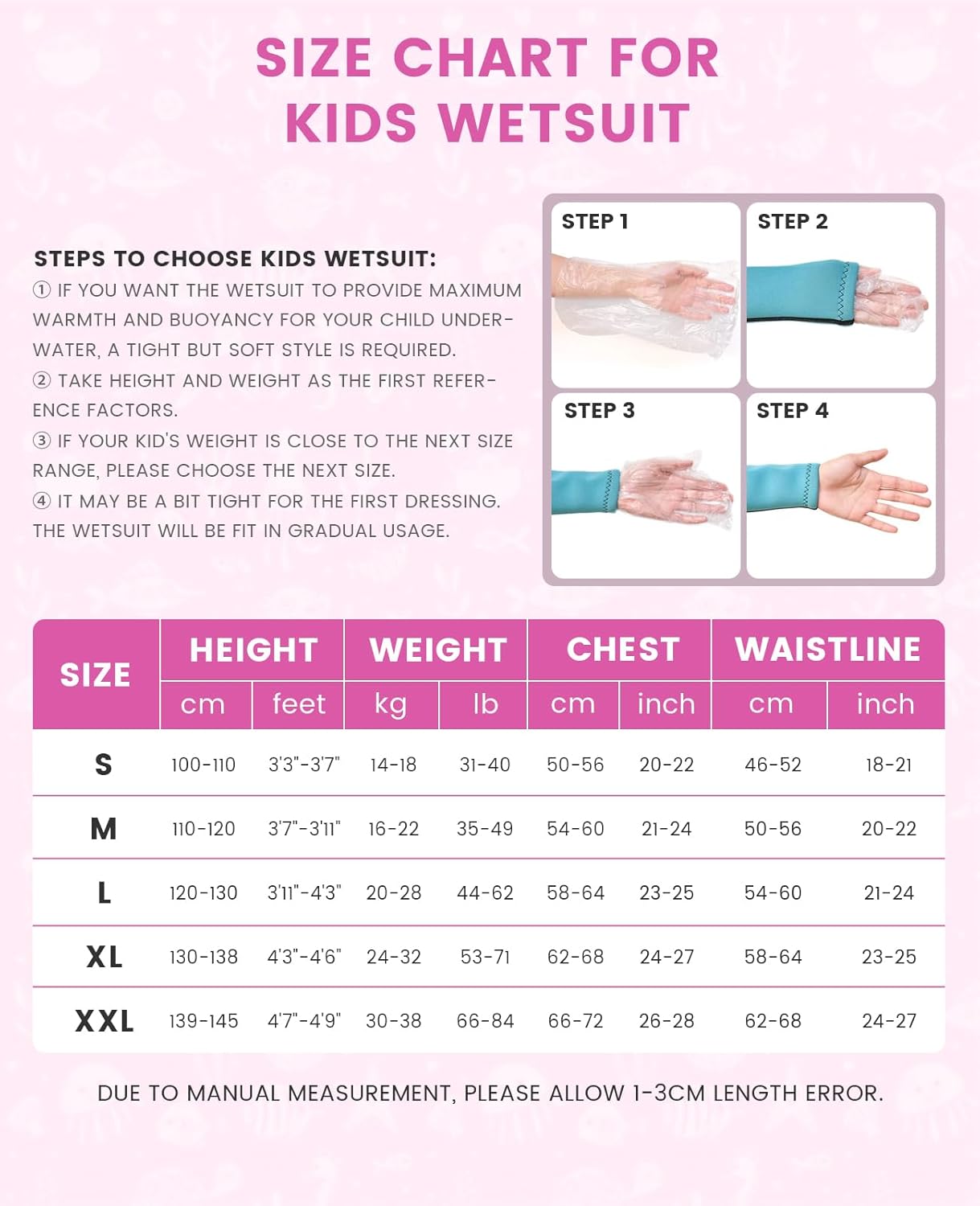 Gogokids Kids Wetsuit 2.5mm Thermal Rash Guard Sun Protection Diving Snorkelling Suit UV 50+