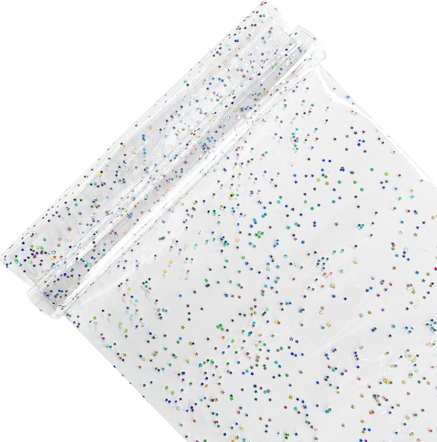 HYANG Shiny Holographic Vinyl PVC Clear Jelly Vinyl Roll: 30cm x 135cm PVC
