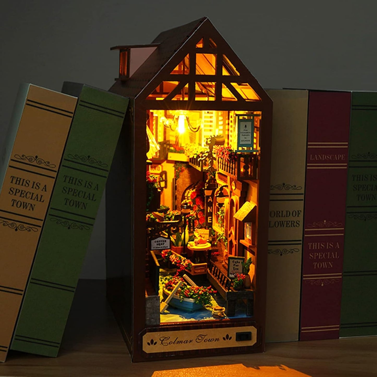 Creative DIY light up bookend