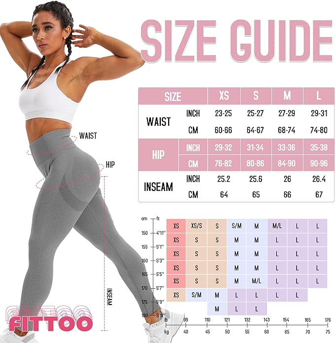 Ladies High Waisted Light Grey Workout Leggings with Butt Lift