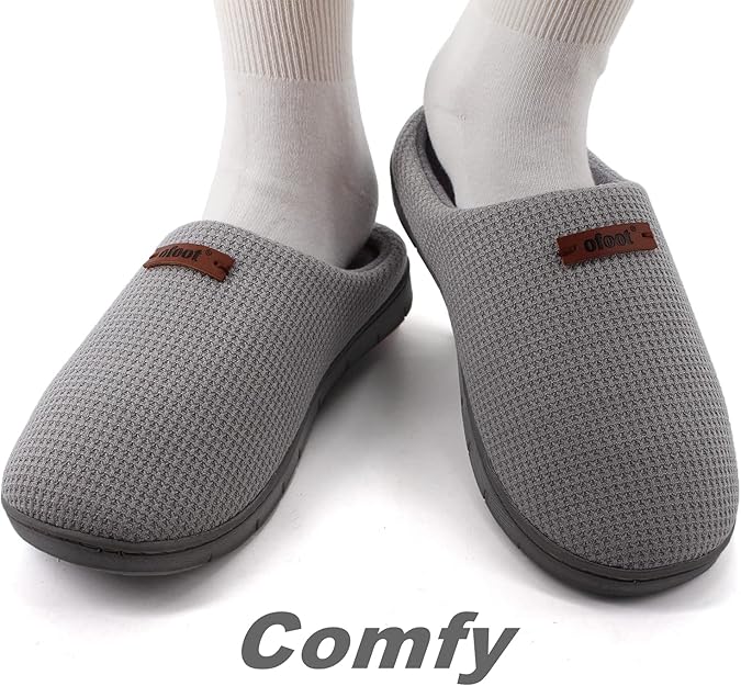 Men's comfy memory foam slip on slippers