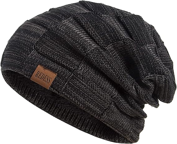 REDESS Beanie Hat for Men Winter Warm Hats Knit Slouchy Hat