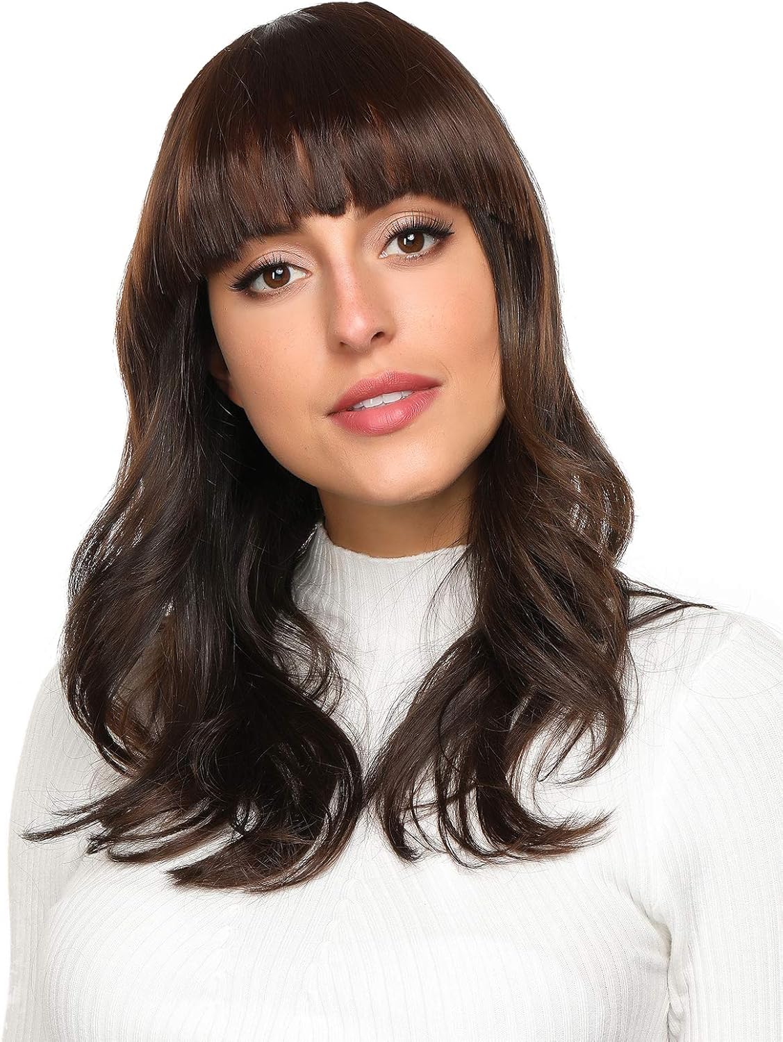 Clip in Synthetc Hair Extensions Fringe Bang Pieces for Women