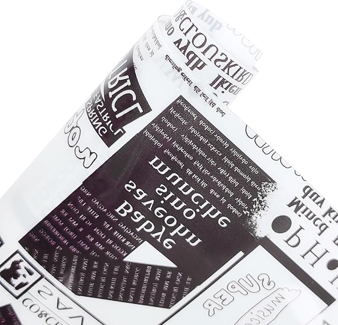 HYANG Newspaper Vinyl PVC Clear Jelly Vinyl Roll: 30cm x 135cm PVC