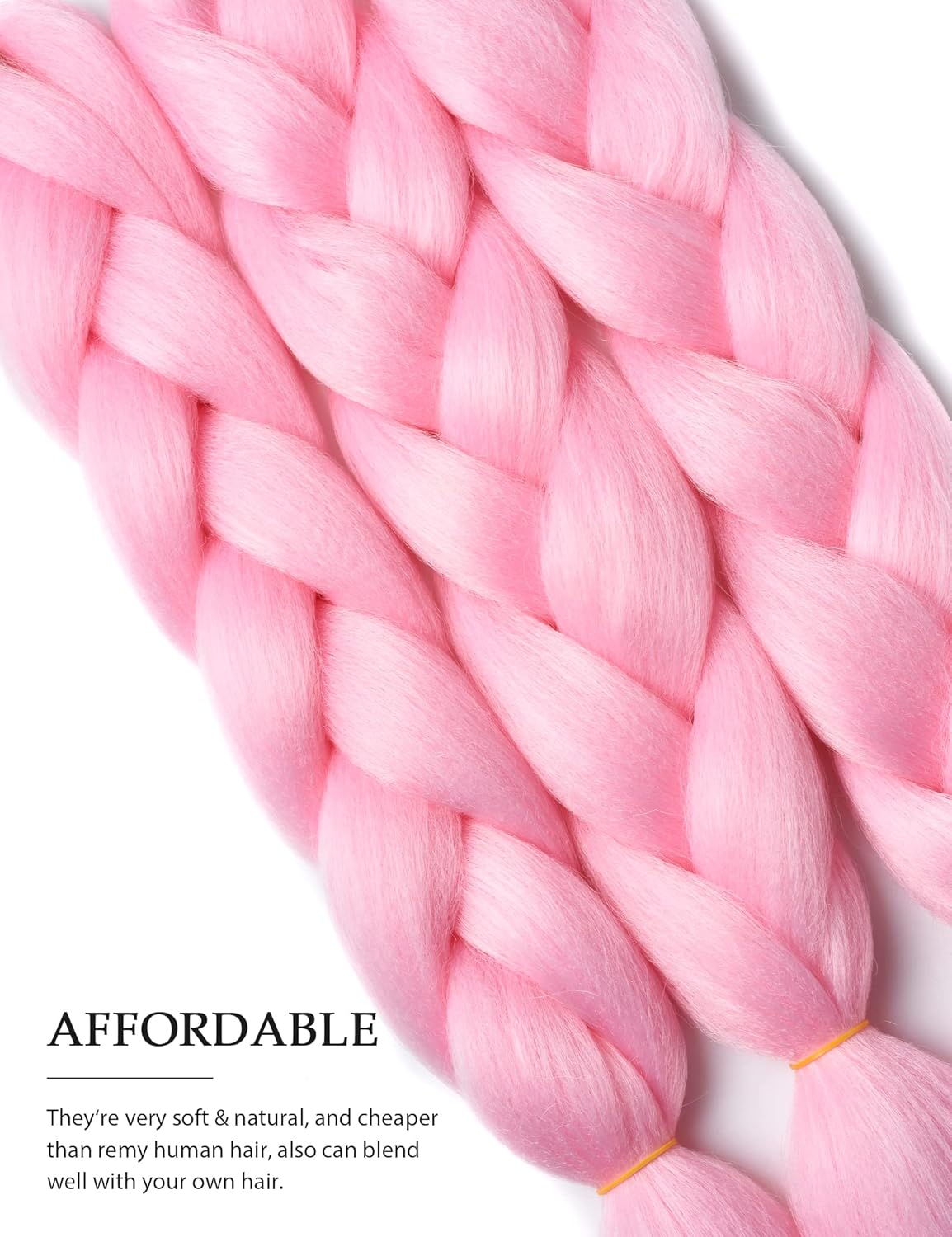 Braiding Hair for Braiding Crochet Twist Box Braids Hair 24 Inch Bubblegum Jumbo