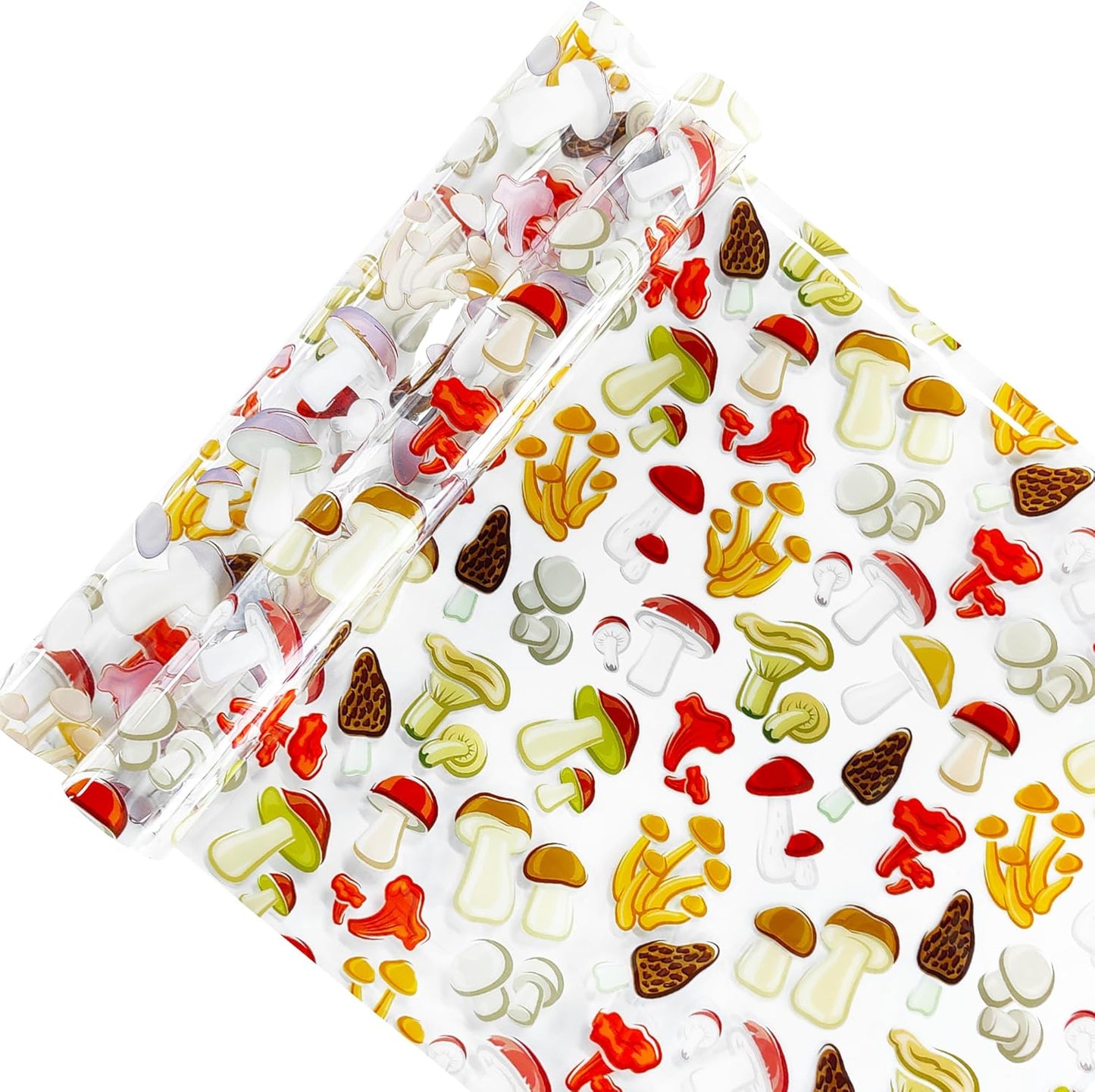 HYANG Mushroom Vinyl PVC Clear Jelly Vinyl Roll: 30cm x 135cm PVC