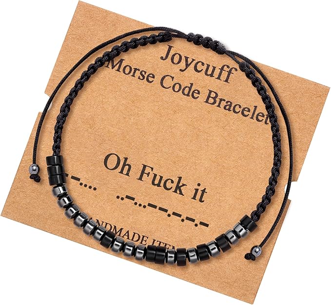 Oh F*** It Morse Code Bracelets for a friend or loved one