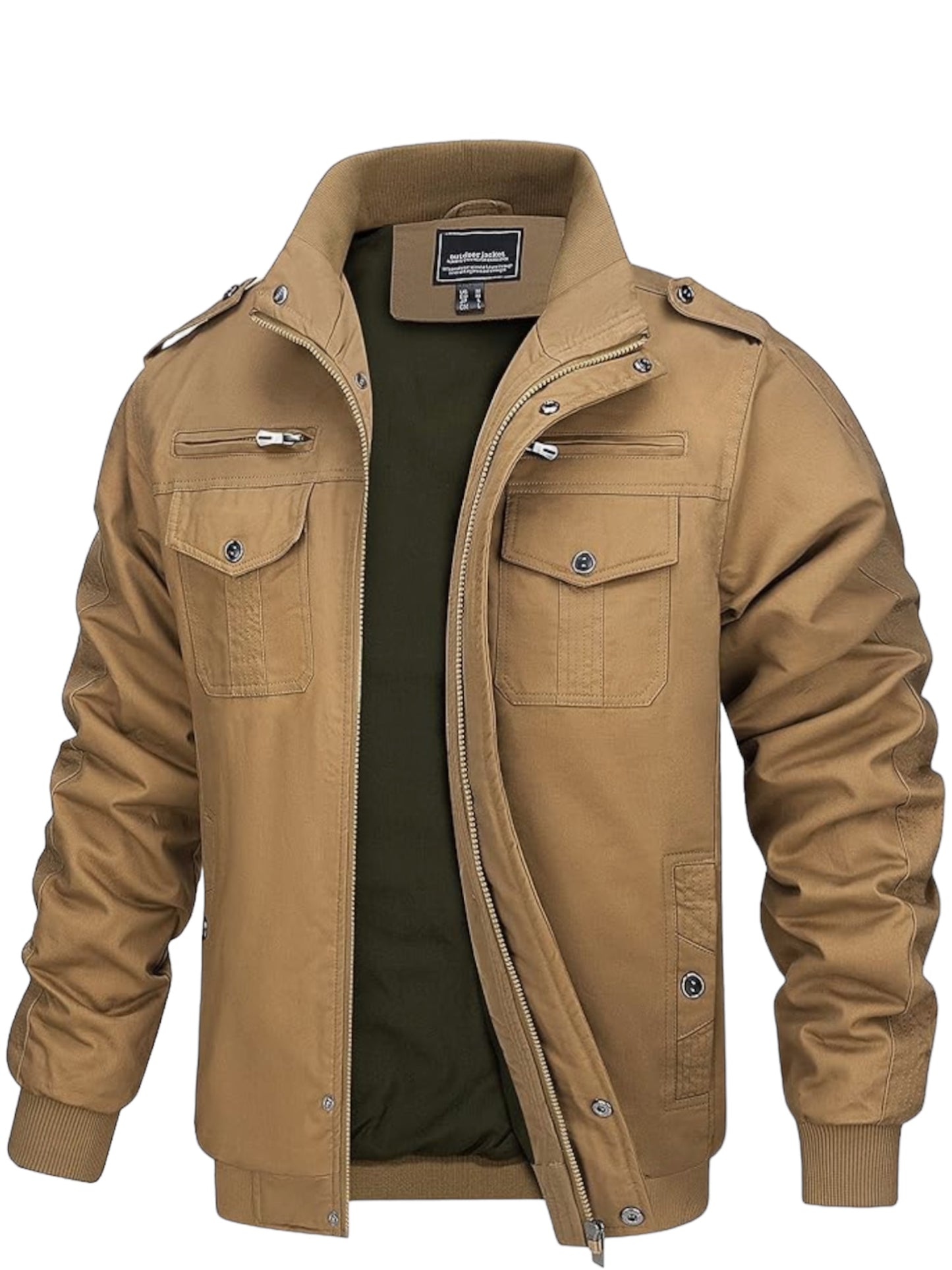 Mens Autumn winter Casual Military Cargo Jacket