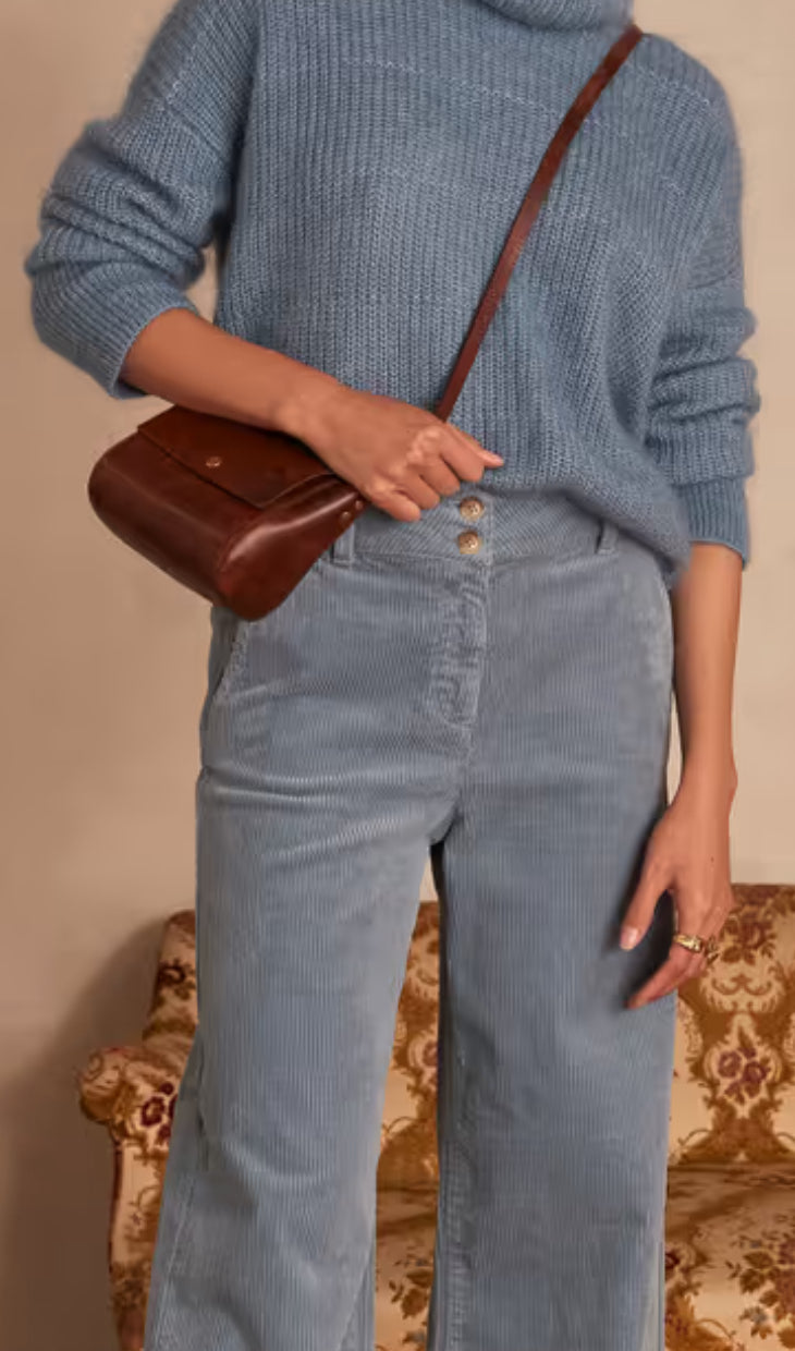 Grey heavy knitted turtleneck jumper