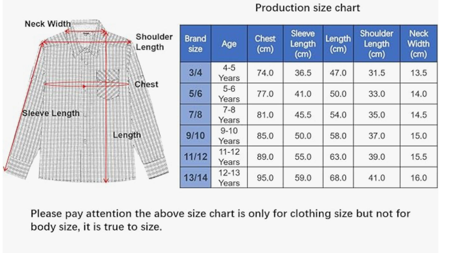 BIENZOE Boys' Warm Flannel Button Down Long Sleeve Shirts Shirt