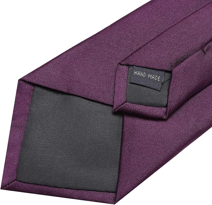 Men's Solid Colour Silk Tie and Pocket Square Set