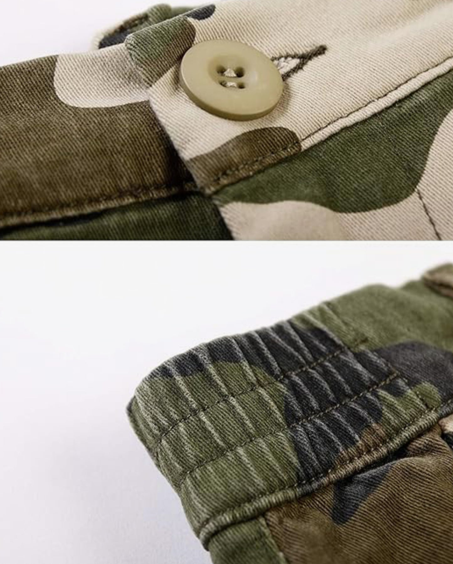 Women's Casual Shorts with Pockets Elastic Waist in Camo