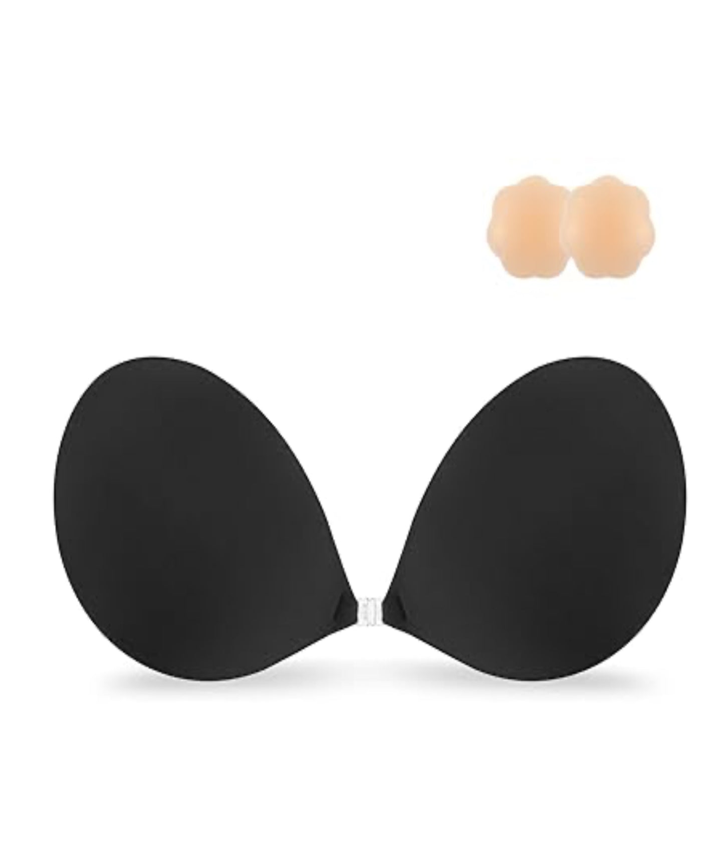 Niidor Adhesive Bra Strapless Sticky Invisible Push Up Black