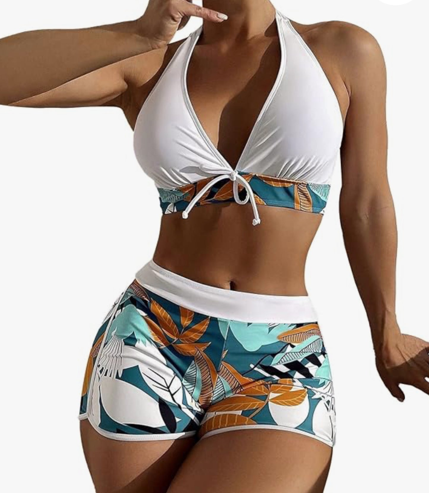 DGZTWLL Womens Vintage Swimsuits 2 Piece Tummy Control Mid Waist