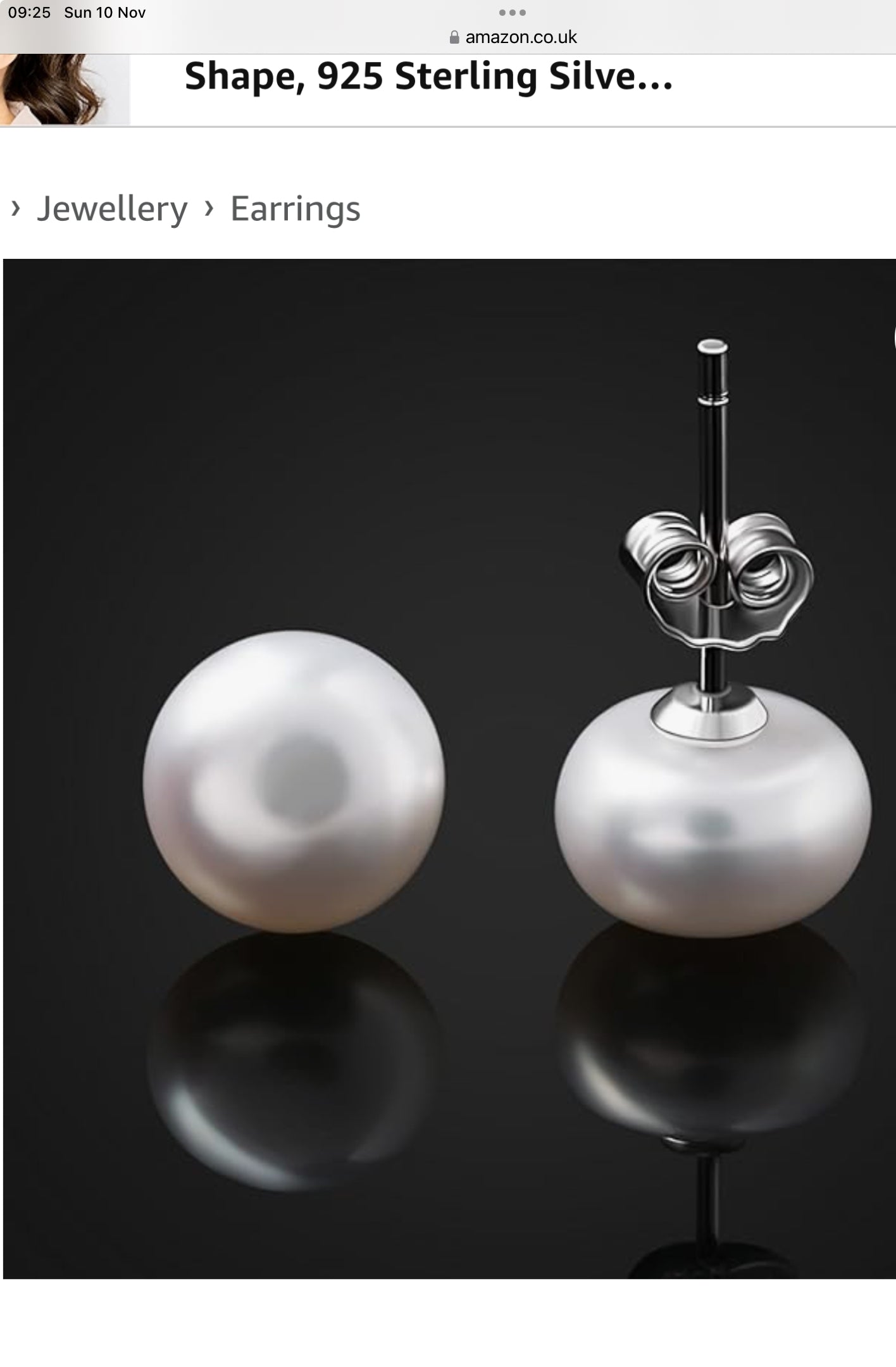 Fashion Pearl Button Ball Stud Earrings