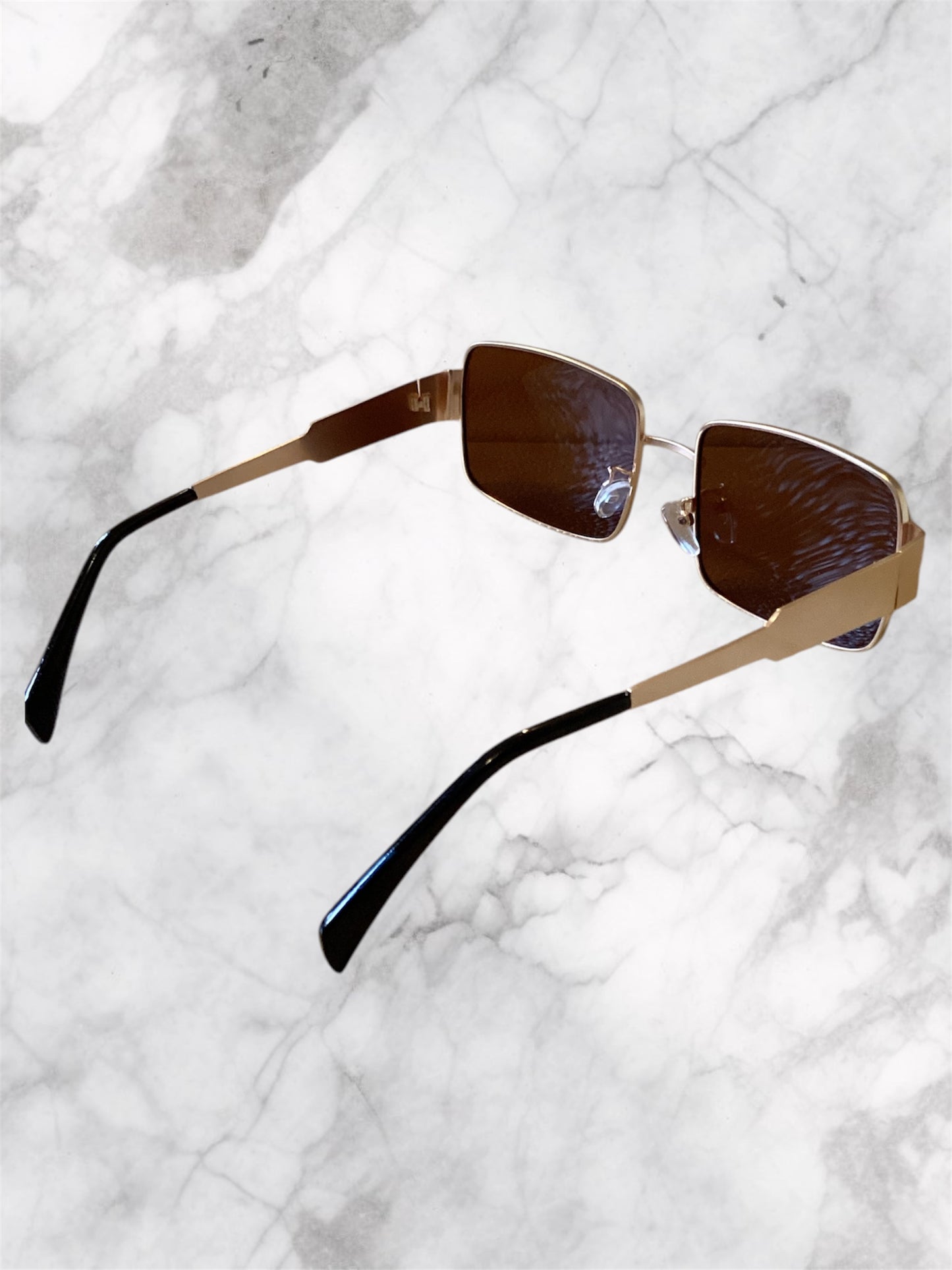 Retro vintage rectangular unisex sunglasses