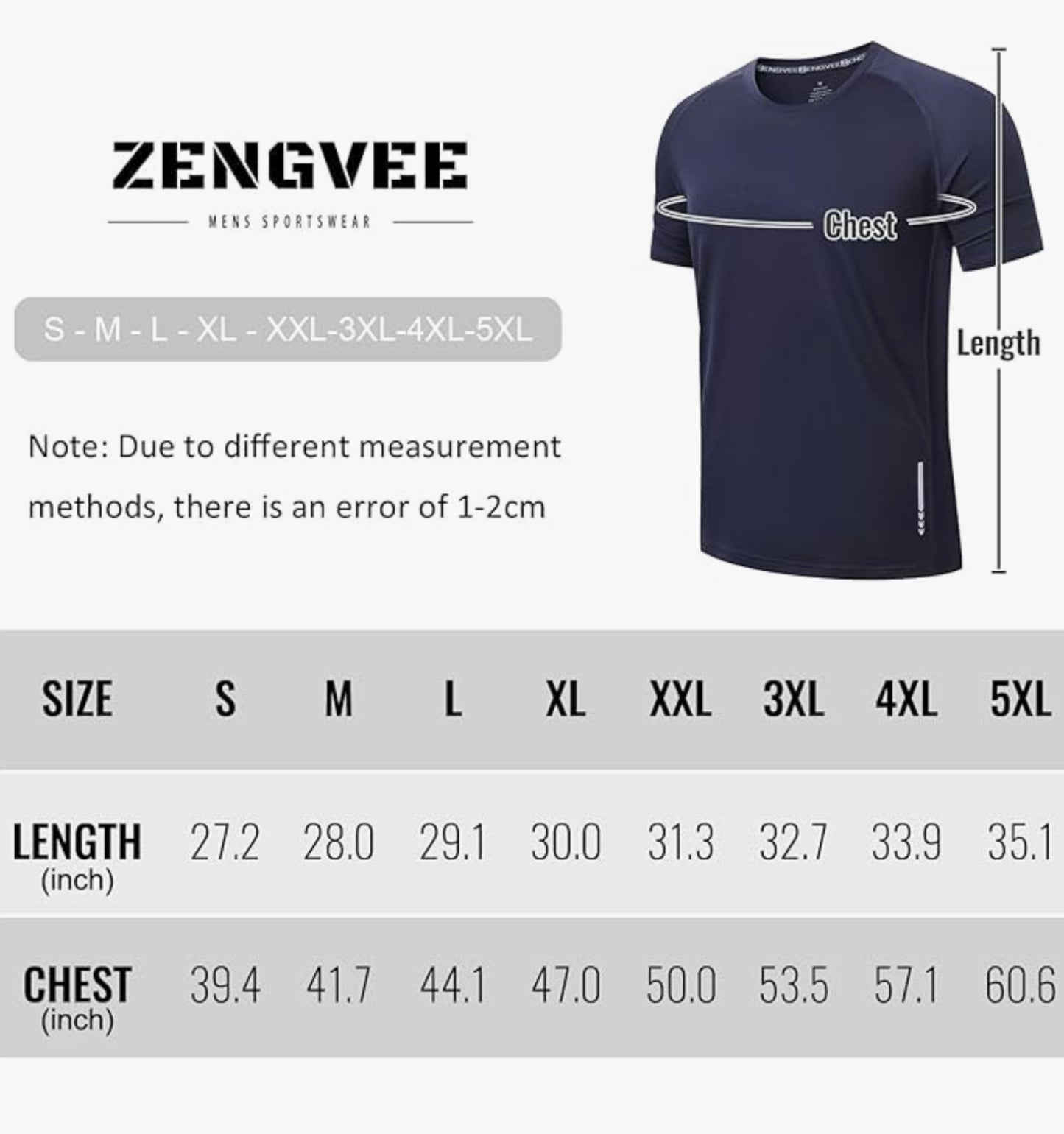 ZENGVEE 3 Pack Gym Shirts Men Quick Dry Short Sleeve Sport T-Shirts
