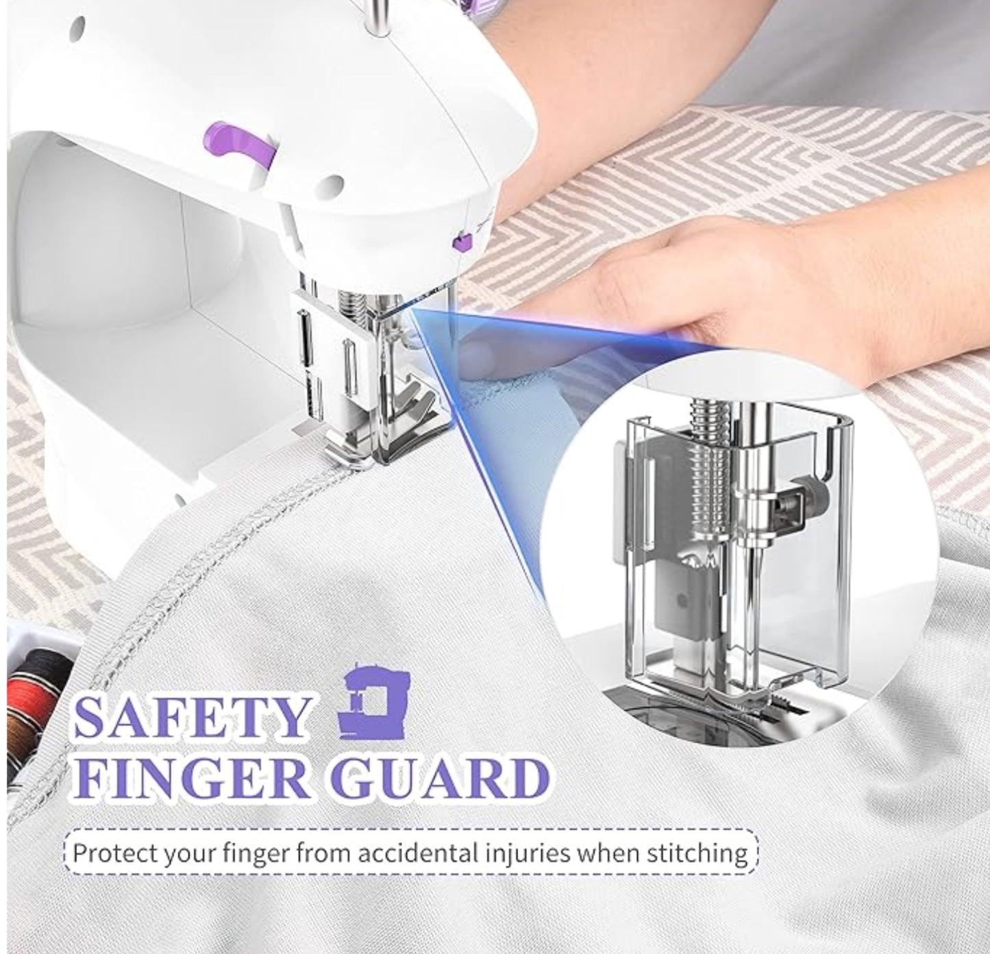 Mini Sewing Machine for Beginners, Electric Sewing Machines with 42PCS Sewing Tools and Extension Table