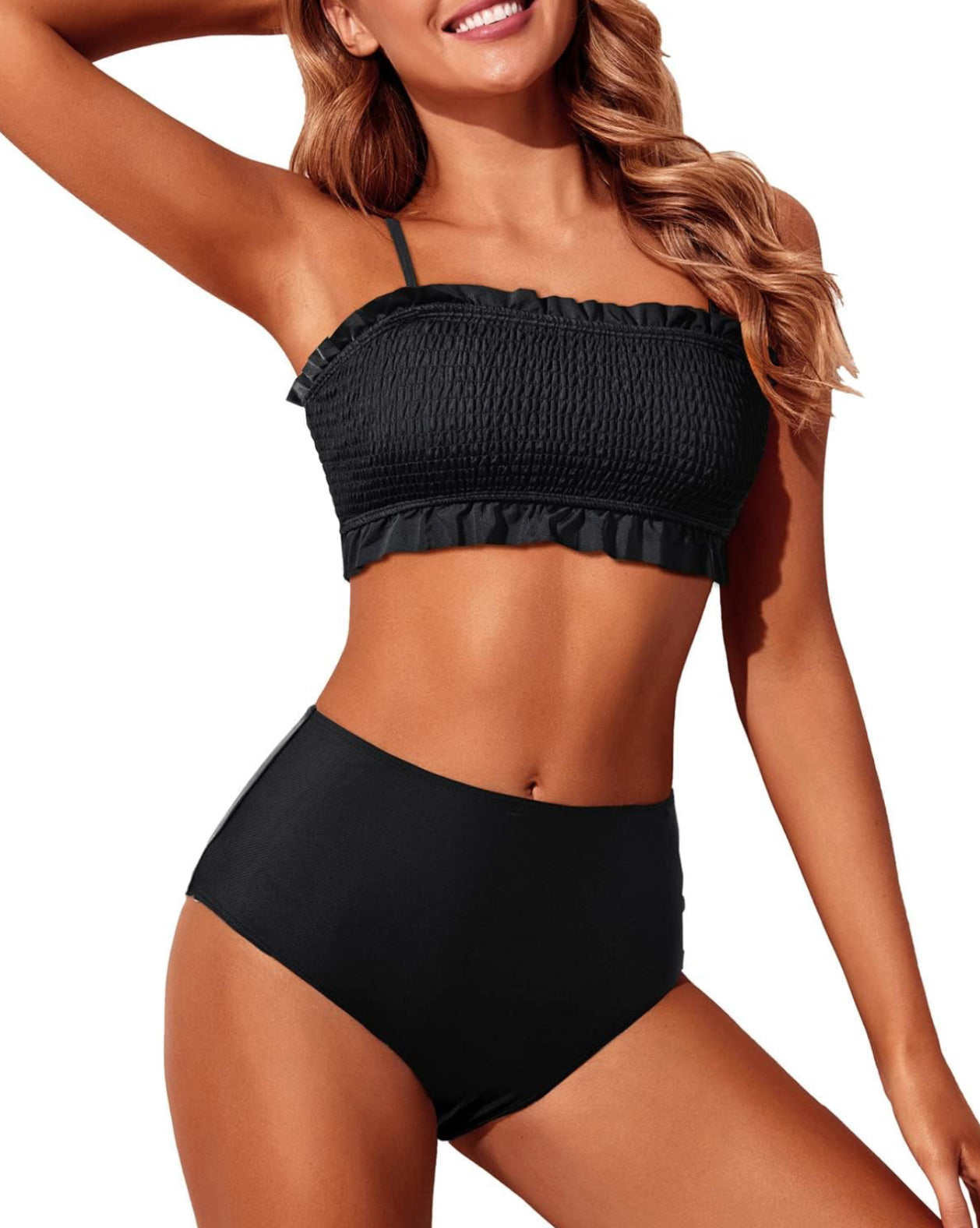 Tempt Me Women Bandeau High Waisted Bikini Set