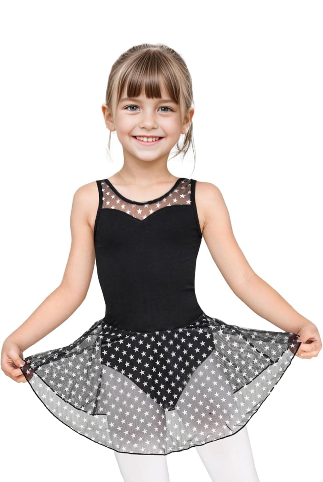 JiAmy Girls Ballet Dress, Short Sleeve Ballet Leotard