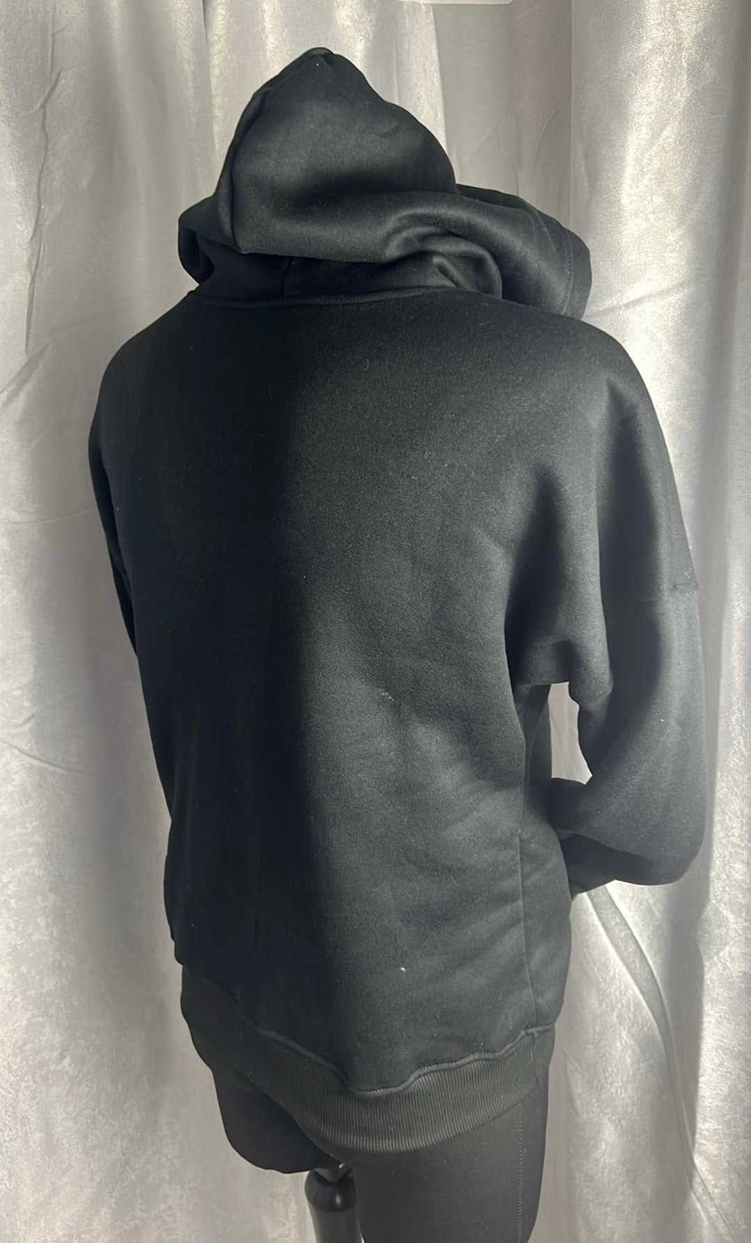 Ladies pullover hooded jumper with poppers