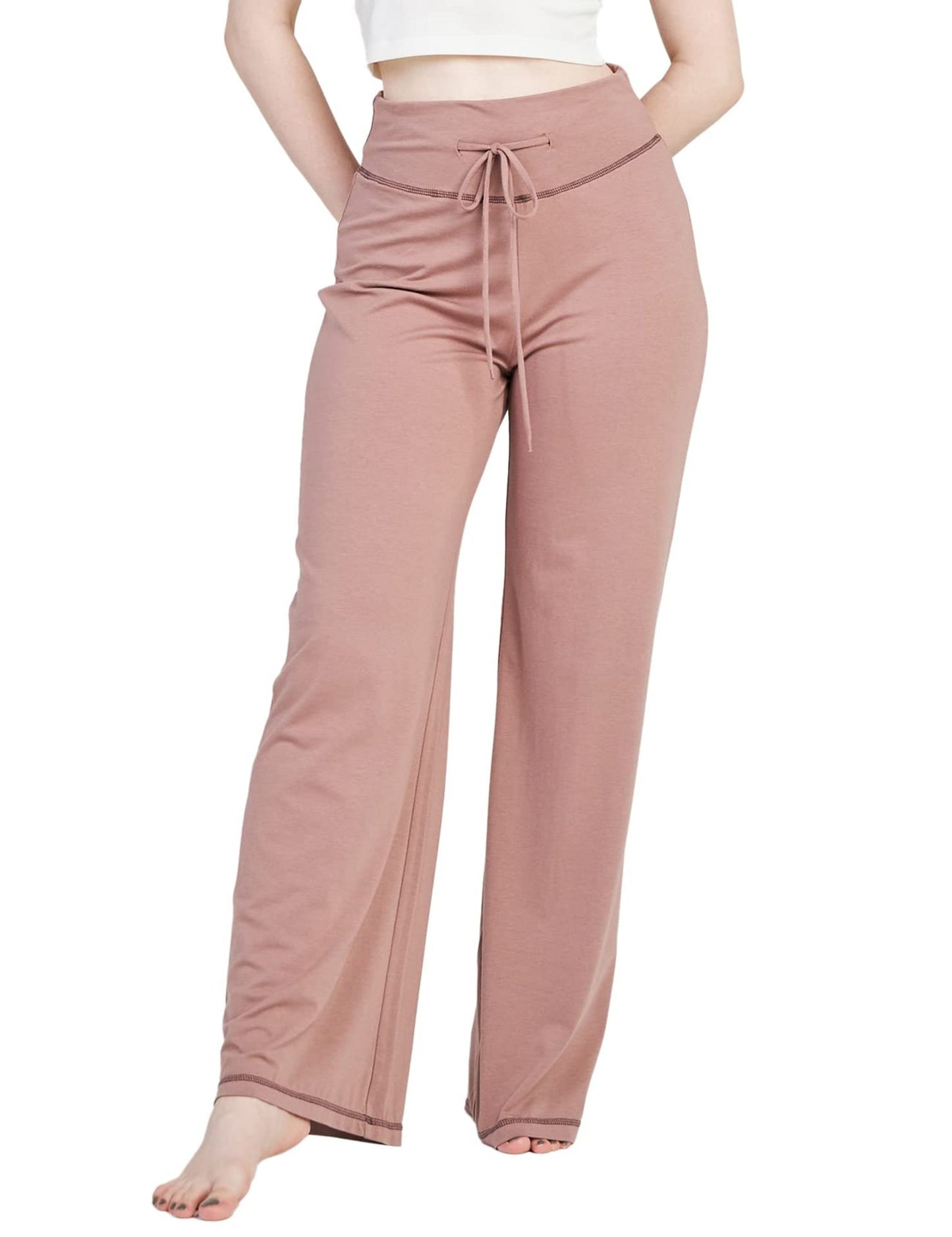 Women's Wide Leg Loose Fit Lounge/ Pajama Pants With Pockets