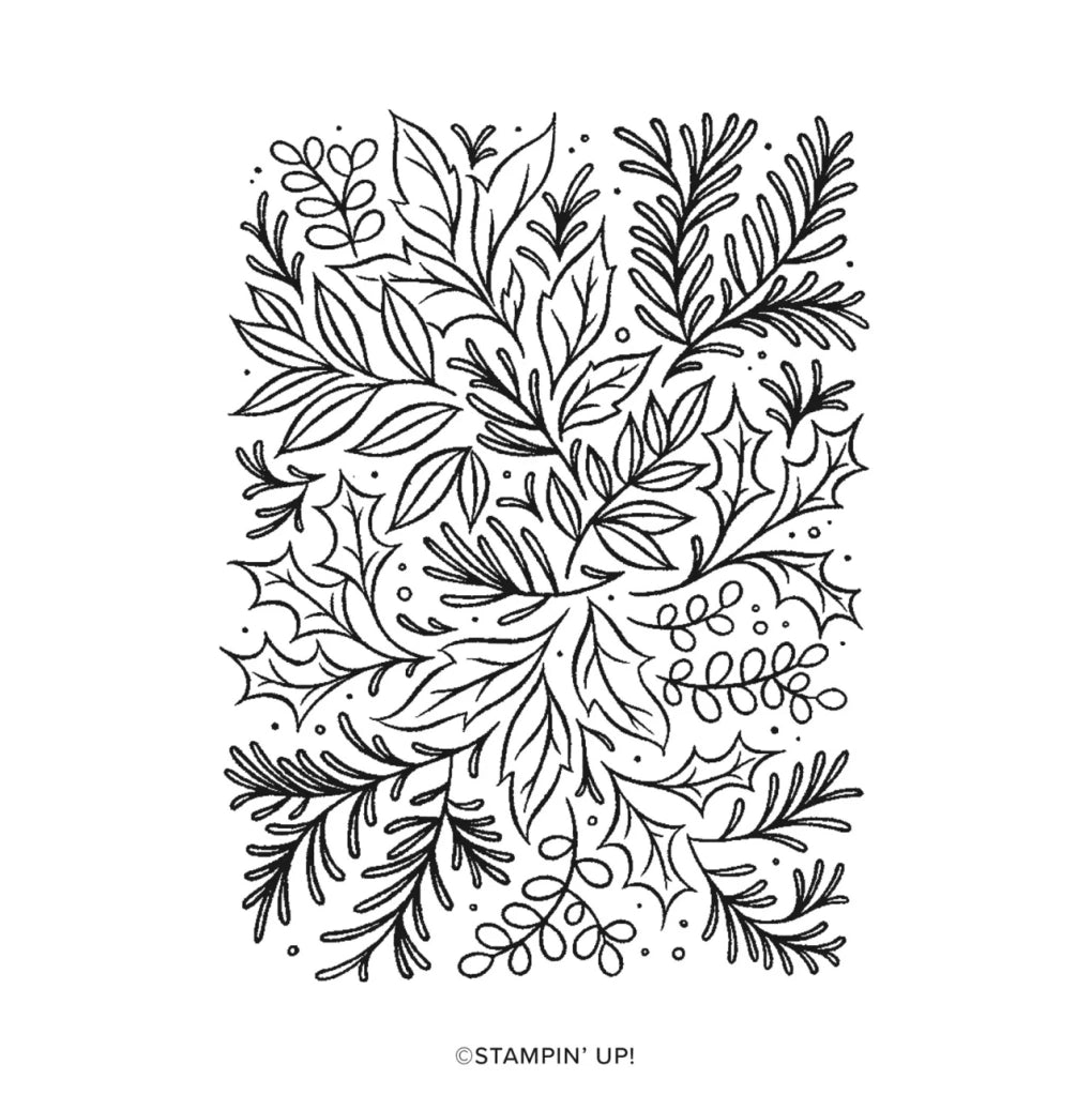 Festive Foliage Cling Stamp set for Card Making